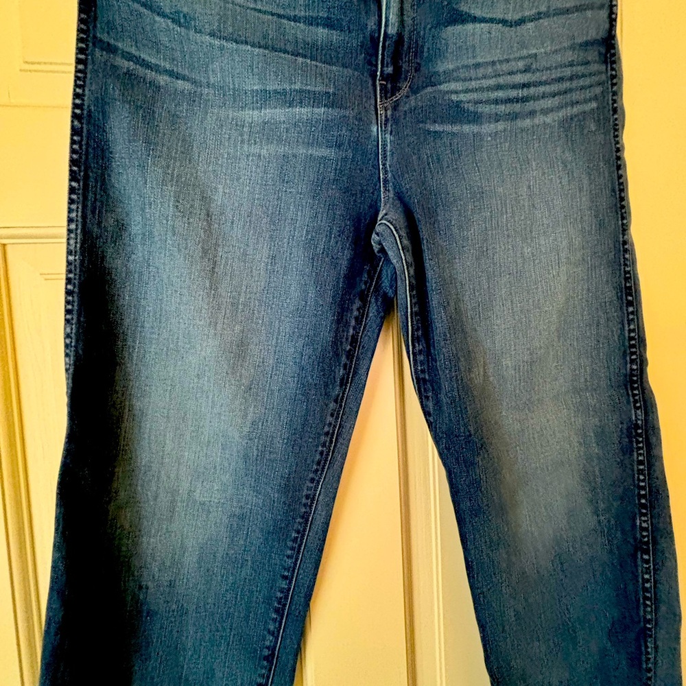 Hudson jeans with button hem